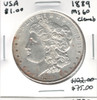 United States:  1889 Morgan Dollar MS60 Cleaned