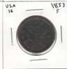 United States: 1853 1 Cent F12