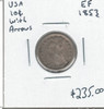 United States:  1853 10 Cent With Arrows EF