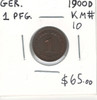 Germany: 1900D 1 Pfennig