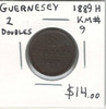 Guernsey: 1889H 2 Doubles