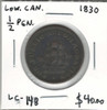 Lower Canada: 1830 1/2 Penny LC-14B