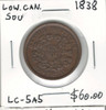 Lower Canada: 1838 Bouquet Sou  LC-5A5