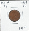 United States: 1909 1 Cent AU
