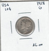 United States: 1918 10 Cent  G4