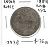 India: 1884B Rupee