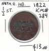 Netherlands East Indies: 1822 1/2 Stuiver