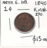 Netherlands East Indies: 1840 1 Cent