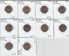 Great Britain:  George VI Farthings 10 Piece Lot