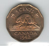 Canada: 1942 5 Cent Tombac ICCS  MS64