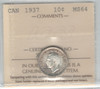 Canada: 1937 10 Cents     ICCS    MS64