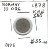 Norway: 1878 10 Ore