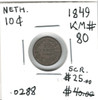 Netherlands: 1849 10  Cent with Scratch