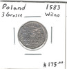 Poland: 1583 3 Grosze Wilno