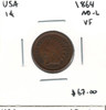 United States: 1864 1 Cent No-L VF