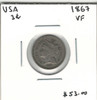 United States: 1867 3 Cent VF