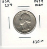 United States: 1939 25 Cent MS60