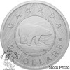 Canada: 2023 $2 Tribute: W Mint Mark - Polar Bear 1 oz Pure Silver Coin