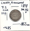 China: Kiangnan: 1898 10 Cent 7.2 Can.
