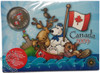 Canada: 2009 25 Cent Canada Day Post Card Magnet and Coloured Coin Set