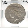 United States: 1928s Peace Dollar VF30