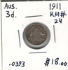 Australia: 1911 3 Pence