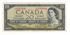 Canada: 1954 $20   Bank  Of  Canada  Banknote  BC-41b