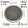 France: 1869 2 Francs