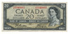 Canada: 1954 $20 Bank Of Canada Banknote  BC-41a G/E