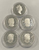 Canada: 2001 - 2003  $1 Silver Dollar Coin Lot Collection (5 Pieces)