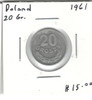Poland: 1961 20 Groszy