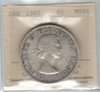 Canada: 1963 Silver Dollar ICCS  MS65