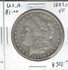 United States: 1892S Morgan Dollar VF20