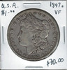 United States: 1897o Morgan Dollar VF20