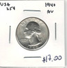 United States: 1940 25 Cent AU50