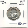 United States: 1959 25 Cent MS62