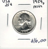United States: 1959D 25 Cent MS62