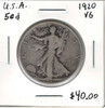 United States: 1920 50 Cent VG8