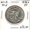 United States: 1946D 50 Cent EF40