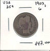United States: 1907S 25 Cent G4