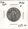 United States: 1930   25  Cent  F12