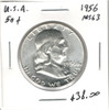 United States: 1956 50 Cent MS63