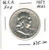 United States: 1959 50 Cent MS63