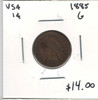 United States: 1885 1 Cent  G4
