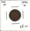 United States: 1894 1 Cent   G4
