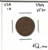 United States: 1904 1 Cent VF30