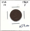 United States: 1864 1 Cent F12