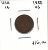 United States: 1880 1 Cent VG8