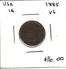 United States: 1885 1 Cent VG8