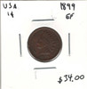 United States: 1899 1 Cent  EF40